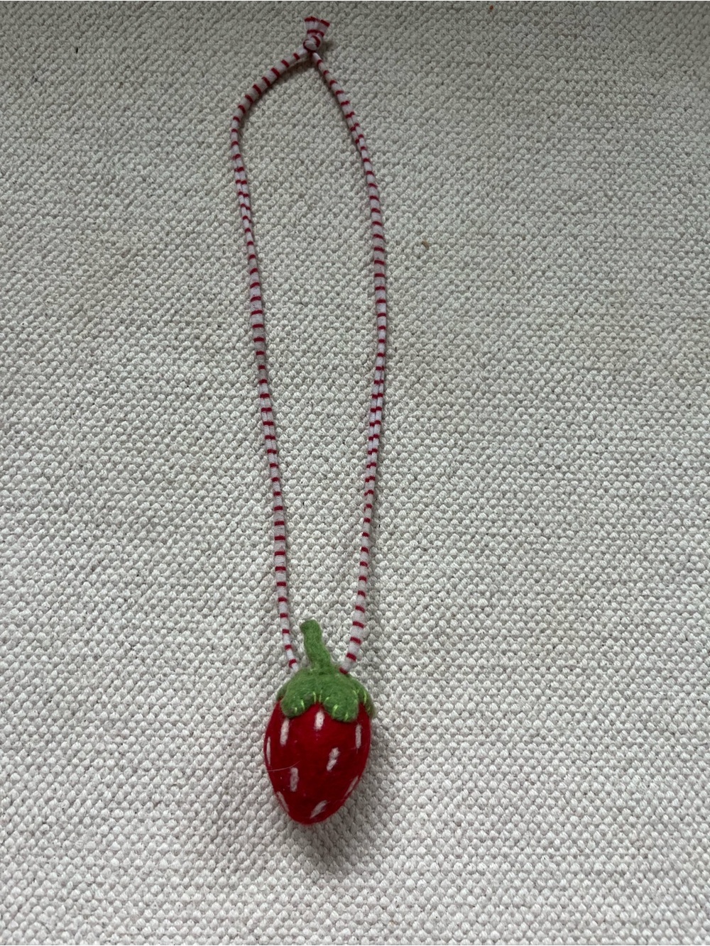 Kids Red Strawberry Pendant Necklace - Brand Unspecified